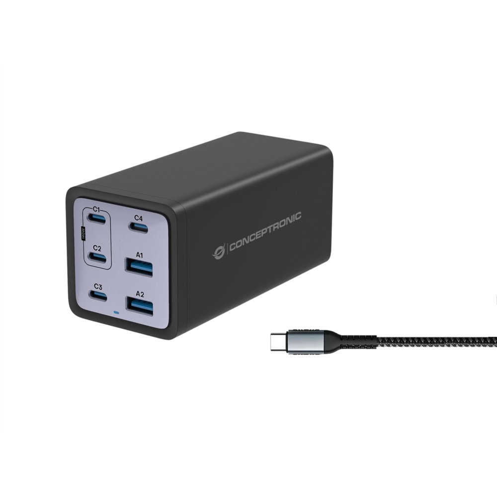 conceptronic ozul06be cargador de dispositivo móvil universal negro corriente alterna carga rápida interior