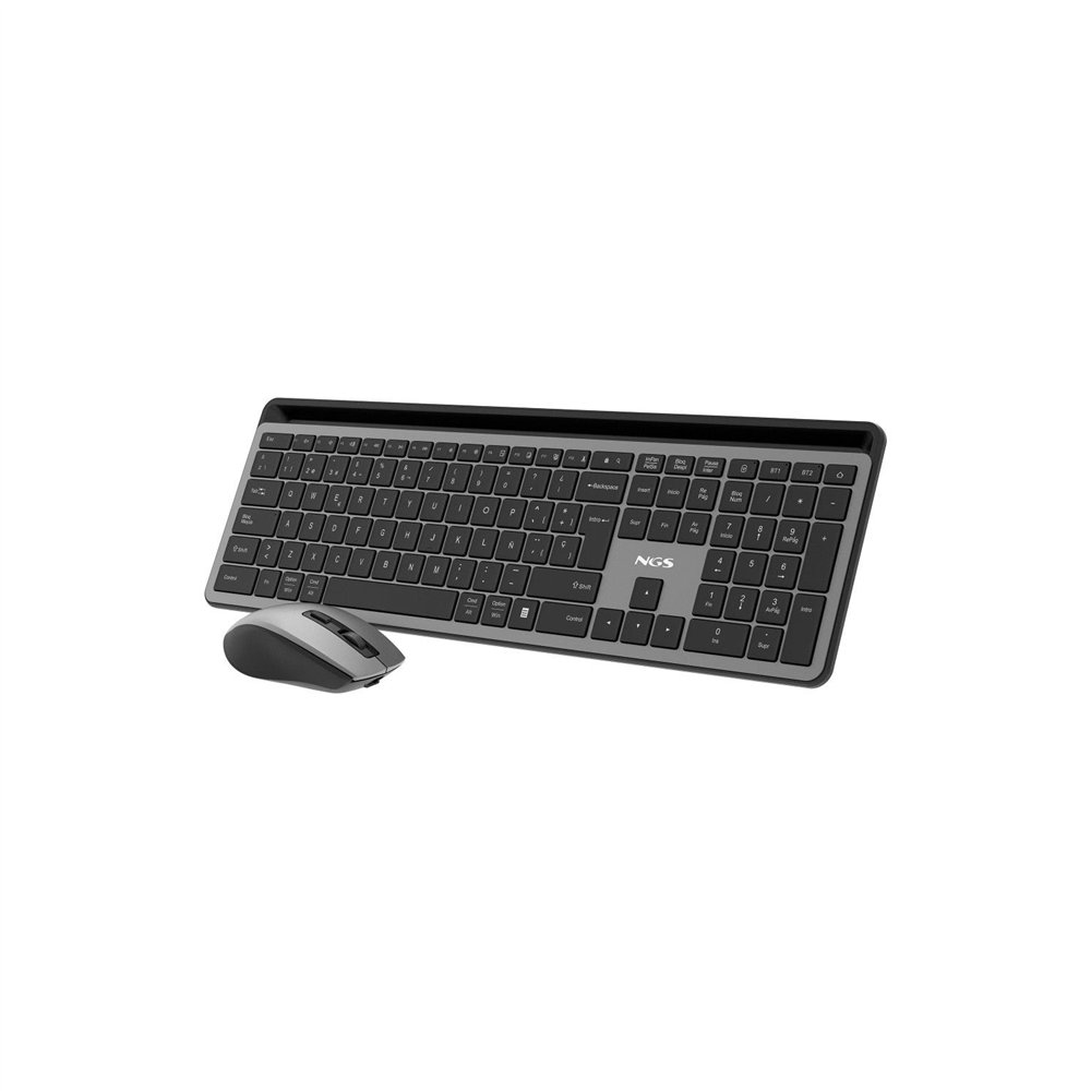 ngs eclipse teclado ratón incluido hogar / oficina rf wireless + bluetooth qwerty inglés gris