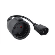 nanocable cable adaptador c14/m a cee7/h, 16a, 50 cm