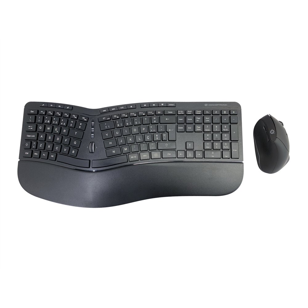 conceptronic orazio02pt teclado ratón incluido oficina rf inalámbrico qwerty portugués negro