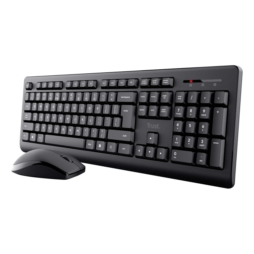 trust primo teclado ratón incluido oficina rf inalámbrico qwerty español negro