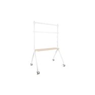 tooq ilove soporte de suelo con ruedas para pantalla 49"-80", blanco y haya
