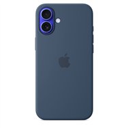 apple funda de silicona con magsafe para el iphone 16 plus - azul denim