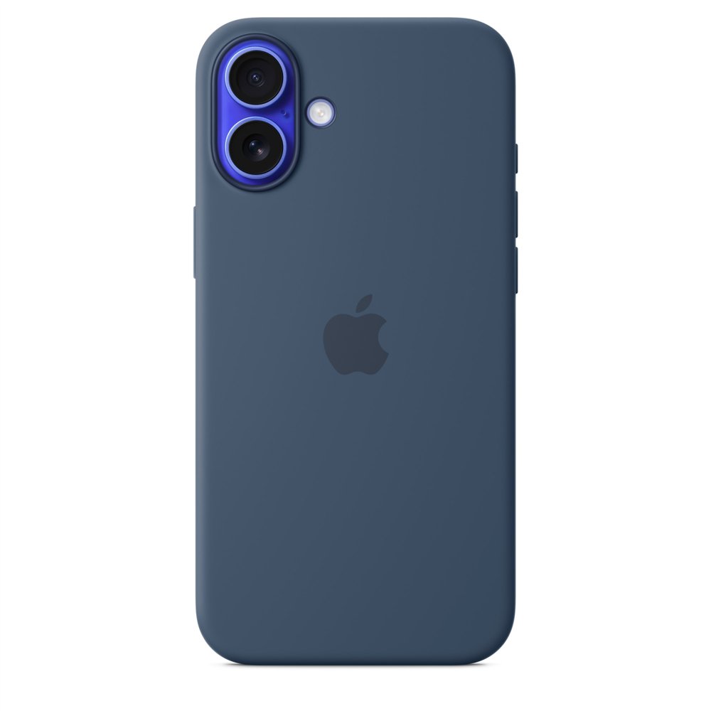 apple funda de silicona con magsafe para el iphone 16 plus - azul denim