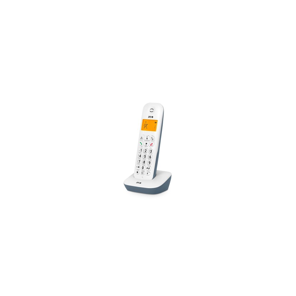 spc air teléfono analógico identificador de llamadas azul, blanco