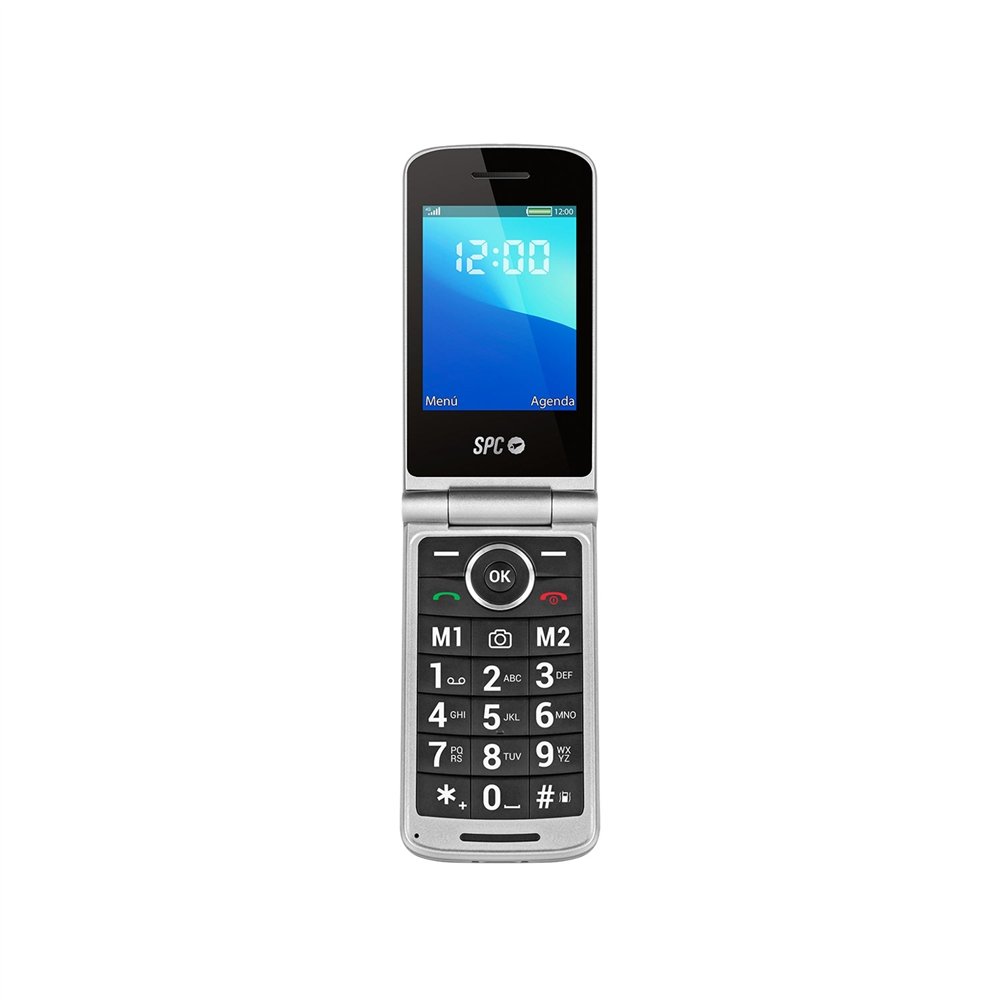 spc prince 4g 7,11 cm (2.8") 130 g negro, plata teléfono básico
