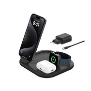 belkin boostcharge auriculares, smartphone, reloj inteligente negro usb cargador inalámbrico carga rápida interior