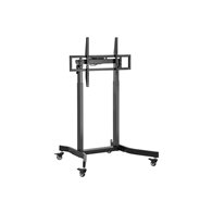 aisens soporte de suelo motorizado pro con ruedas para monitor/tv 120kg de 55-100, negro