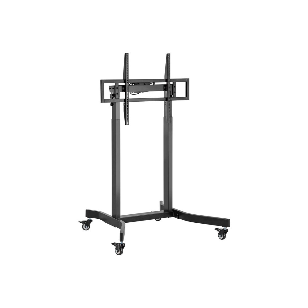 aisens soporte de suelo motorizado pro con ruedas para monitor/tv 120kg de 55-100, negro