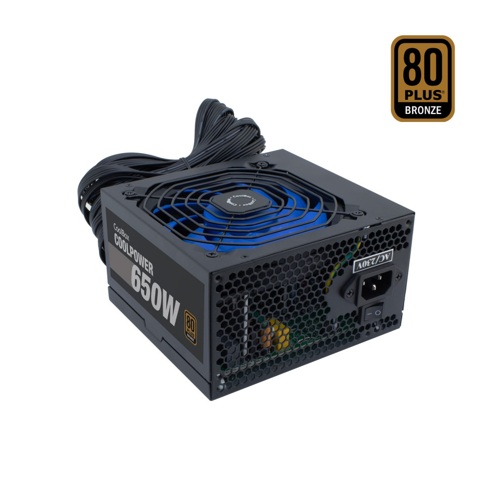 coolbox coolpower 650w unidad de fuente de alimentación 20+4 pin atx atx negro