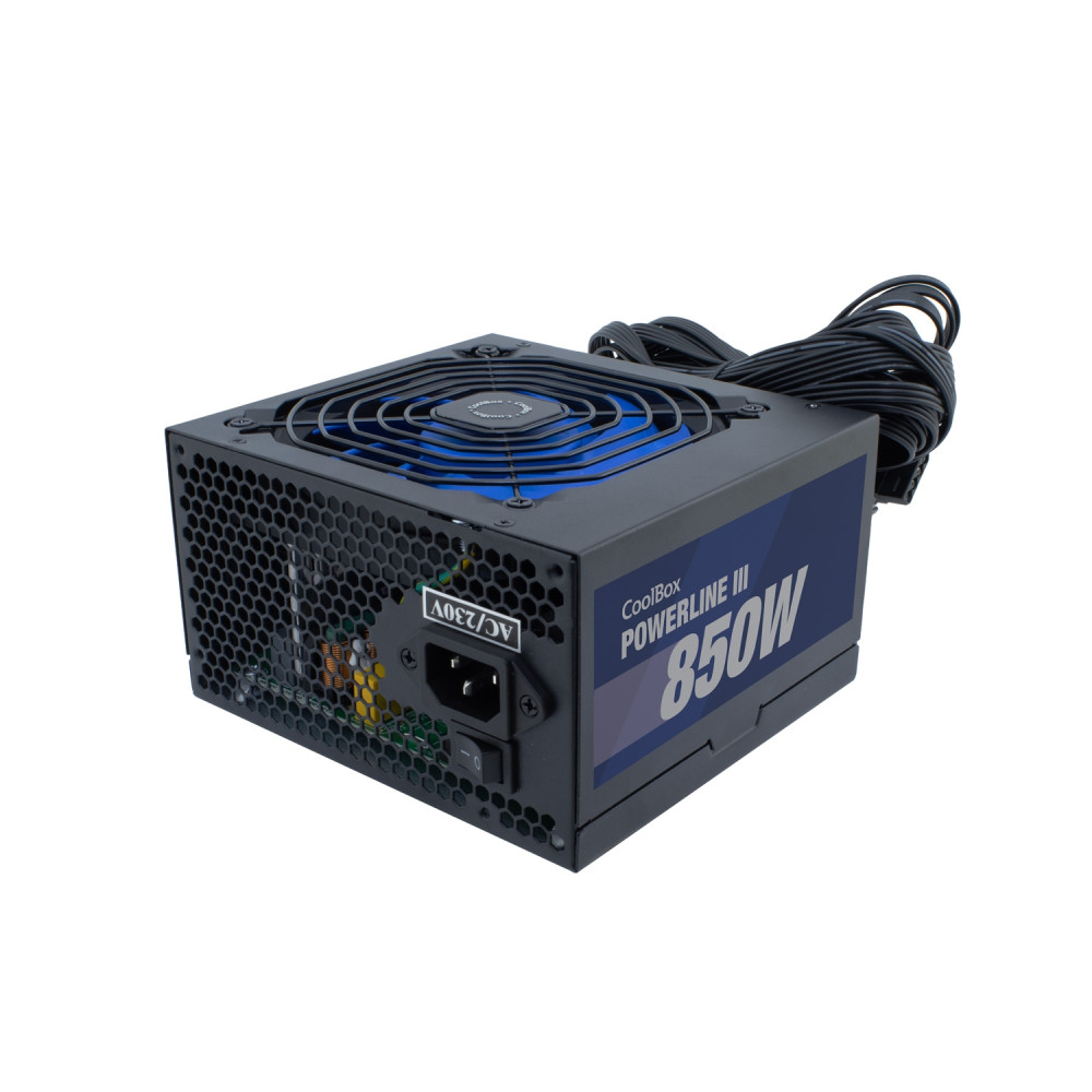 coolbox powerline iii 850 unidad de fuente de alimentación 850 w 20+4 pin atx atx negro