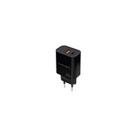 nanocable cargador usb-c/pd + usb-a/qc 20w, negro