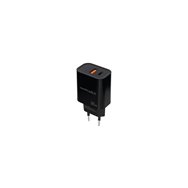 nanocable cargador usb-c/pd + usb-a/qc 30w, negro