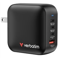 verbatim mini gan charger 100w universal negro corriente alterna carga rápida interior
