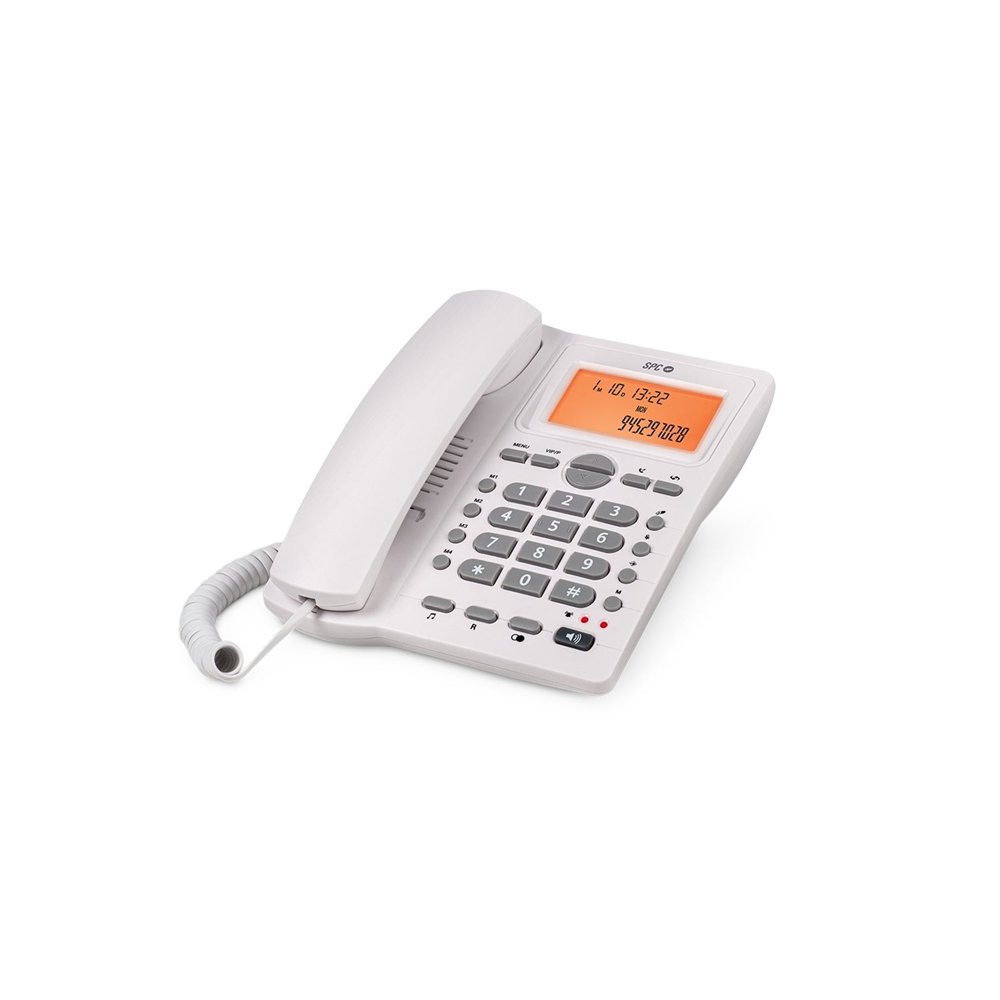 spc office id 2 teléfono analógico blanco