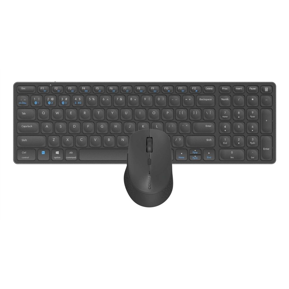 rapoo 9700m teclado ratón incluido universal bluetooth qwerty negro