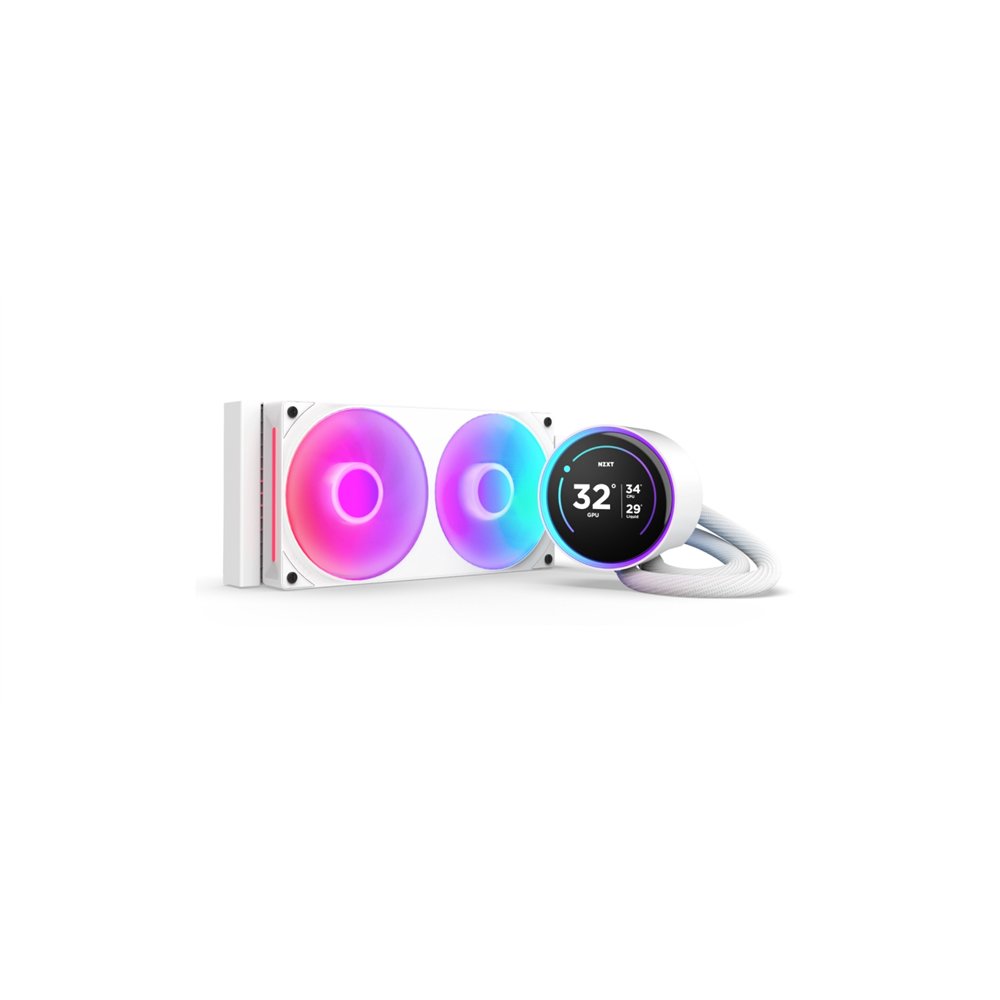 nzxt kraken elite 240 rgb procesador sistema de refrigeración líquida todo en uno 12 cm blanco 1 pieza(s)