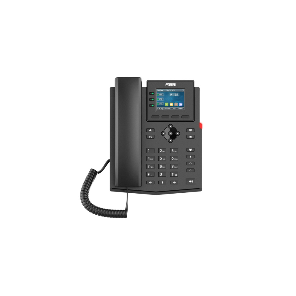 fanvil x303p teléfono ip negro 4 líneas lcd