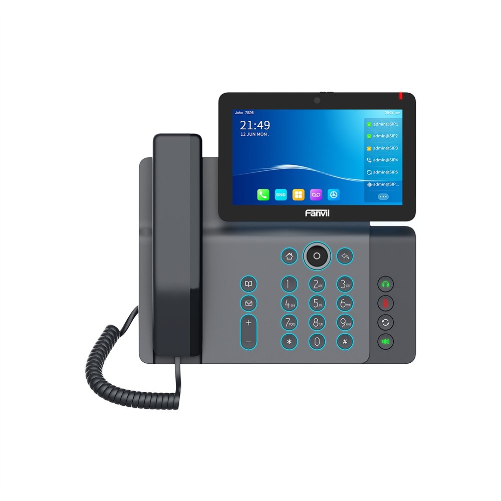 fanvil v67 teléfono ip negro 20 líneas lcd wifi