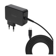 tooq cargador de portátil gan usb-c pd 100w, negro