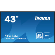 iiyama lh4341uhs-b2 pantalla de señalización 108 cm (42.5") lcd 500 cd / m² 4k ultra hd procesador incorporado android 8.0 18/7