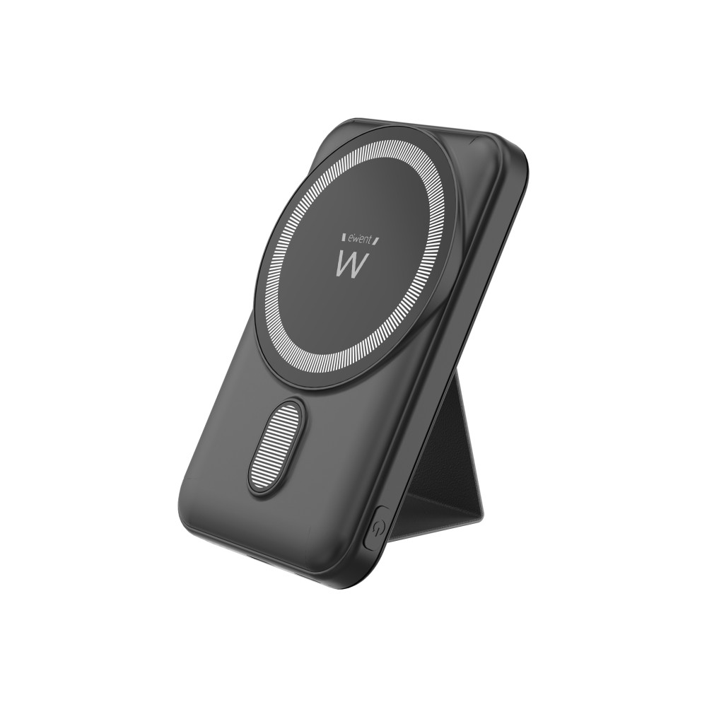 ewent ew1162 batería externa polímero de litio 10000 mah cargador inalámbrico negro
