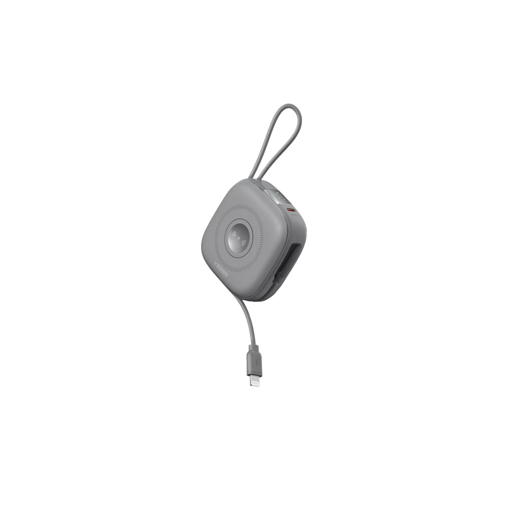 veger - magcore - 10,000mah pd wireless charging powerbank for apple iphone, watch & airpods - grey