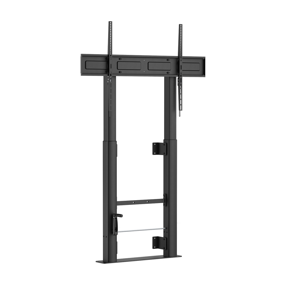 aisens soporte suelo con manivela y fijacion a pared, tv 120kg de 60"-100", negro