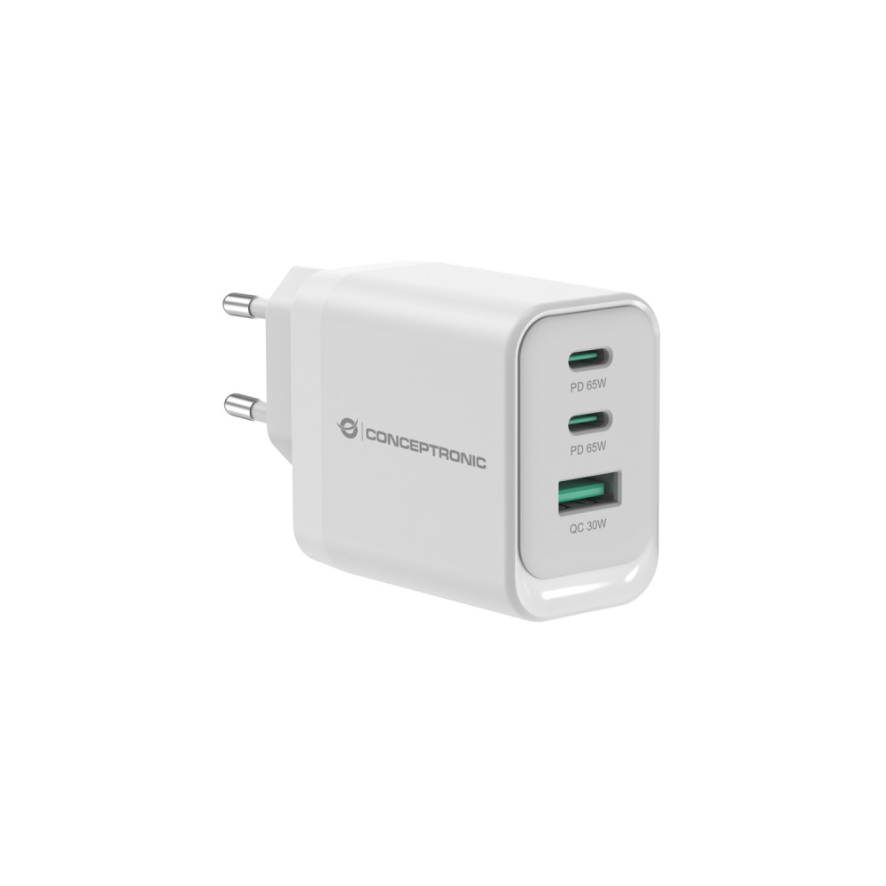 conceptronic althea21w65 cargador de dispositivo móvil universal blanco corriente alterna carga rápida interior