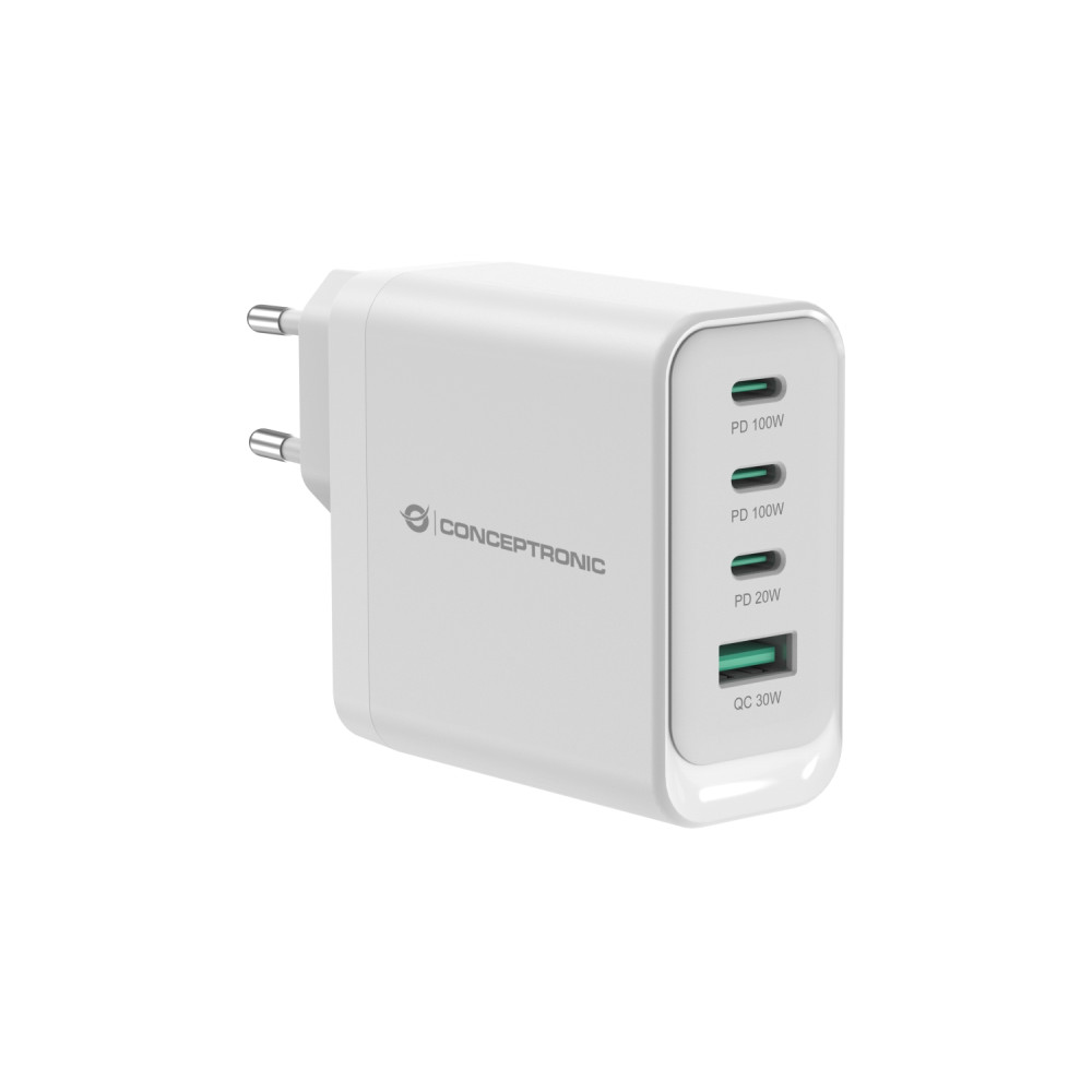 conceptronic althea22w100 cargador de dispositivo móvil universal blanco corriente alterna carga rápida interior