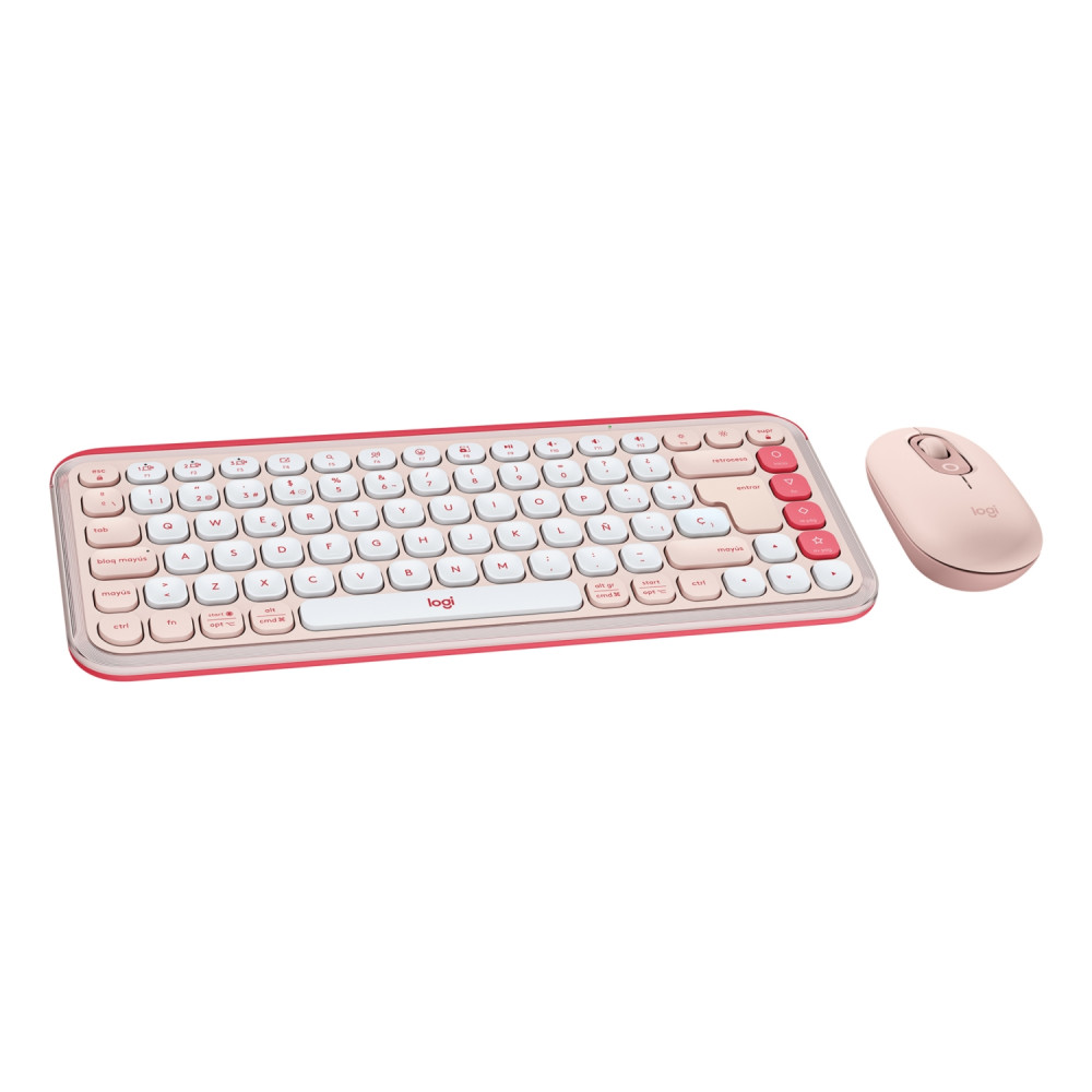 logitech pop icon combo, combinación de teclado y ratón bluetooth, escritura cómoda, teclas y botones programables, clics discre