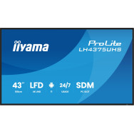 iiyama lh4375uhs-b2ag pantalla de señalización pantalla plana para señalización digital 108 cm (42.5") lcd wifi 500 cd / m² 4k u