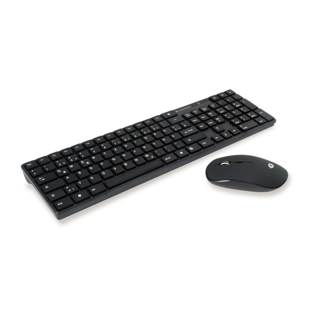 conceptronic orazio01de teclado ratón incluido hogar rf inalámbrico qwertz alemán negro