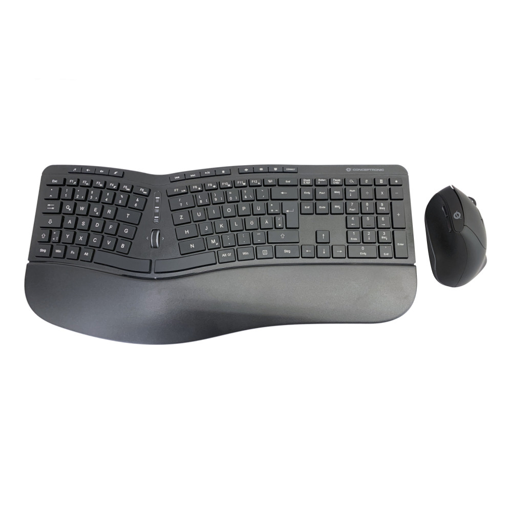 conceptronic orazio02de teclado ratón incluido oficina rf inalámbrico qwertz alemán negro