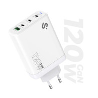 subblim cargador gan 120w usb-c, 4 puertos (3x usb-c + 1x usb-a)