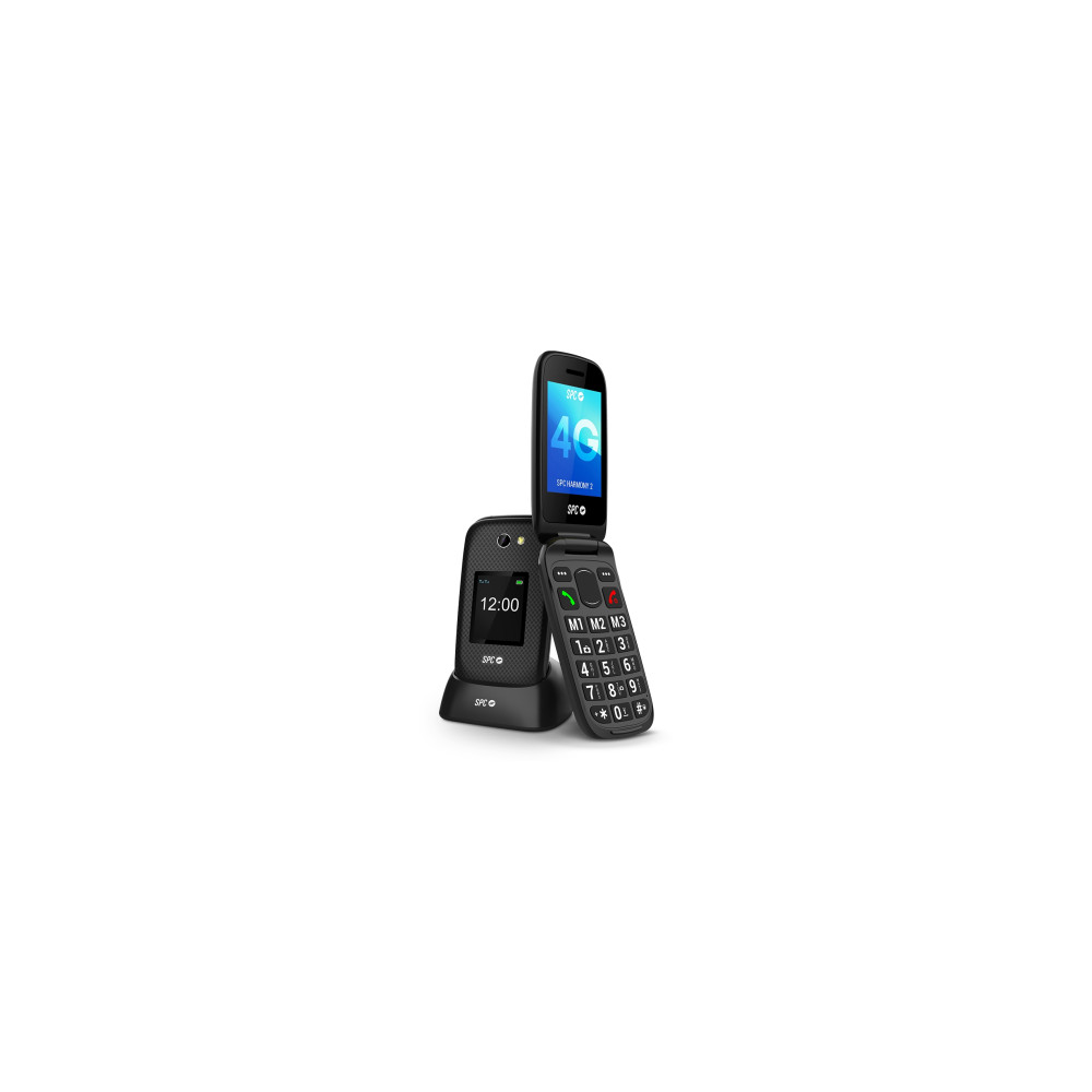 spc harmony 2 7,11 cm (2.8") 124,5 g negro teléfono para personas mayores