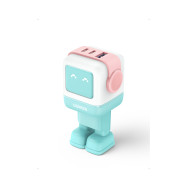 ugreen uno rg 65w 3-port gan fast charger pink blue ordenador portátil, teléfono móvil, portátil, tableta, teléfono azul corrien