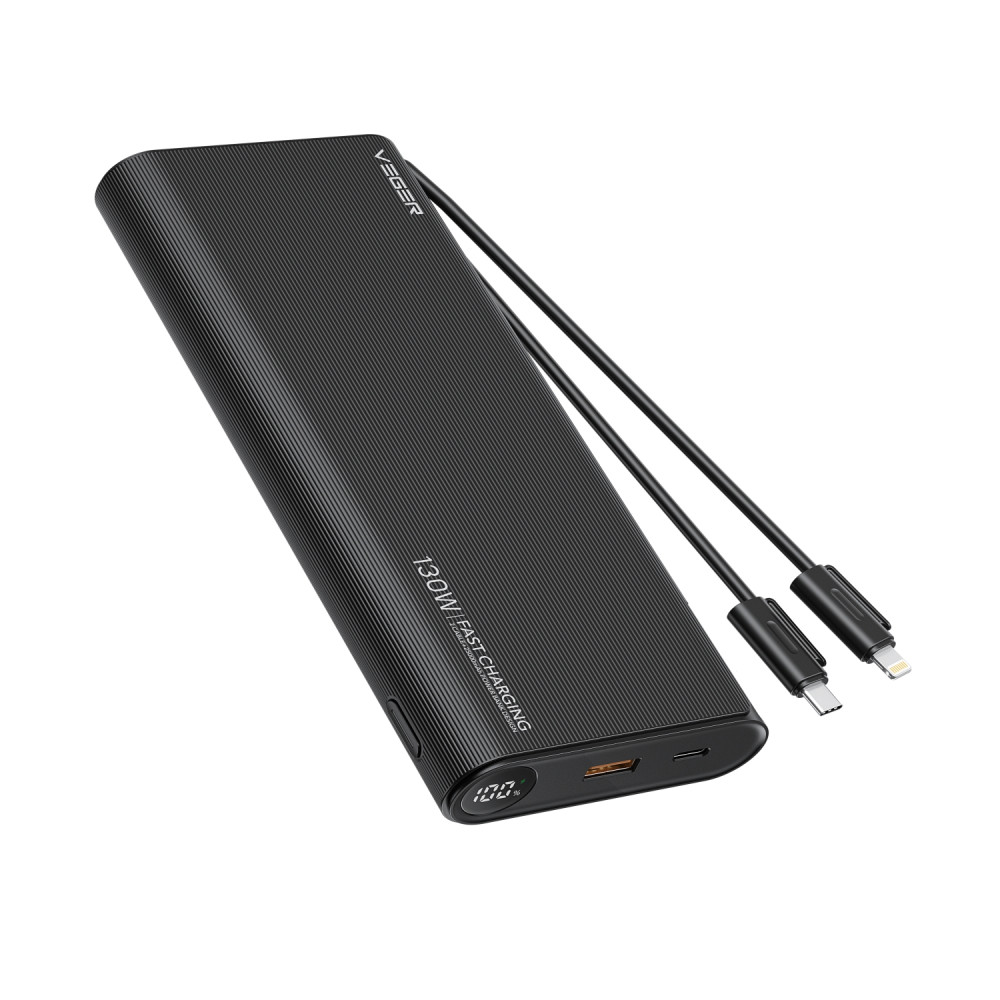 veger tc130 vg-w2503-t130 25000mah powerbank 130w cables bulit-in
