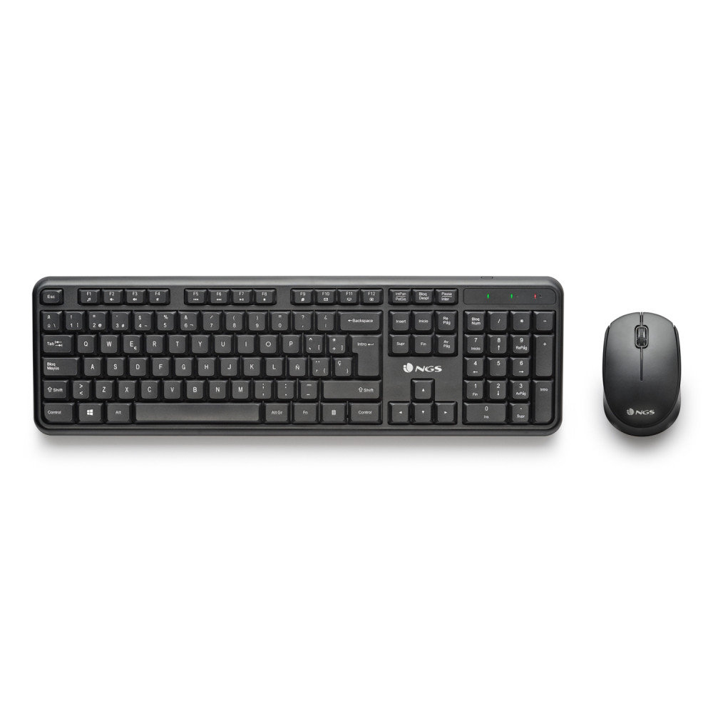 ngs harmony kit (querty, es) teclado ratón incluido universal rf inalámbrico qwerty español negro