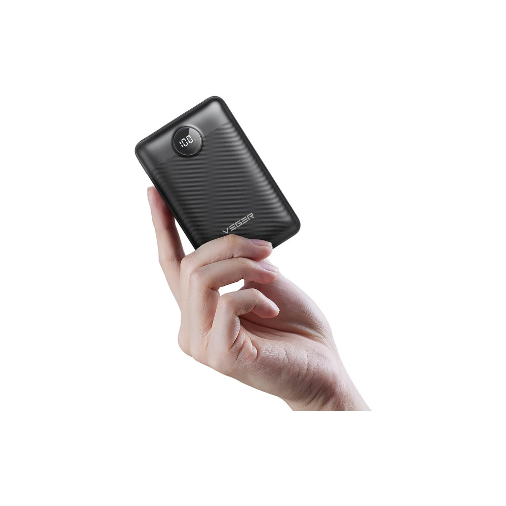 veger power bank, 22.5w 20000mah bateria externa carga rapida, bateria portatil qc3.0, cargador portátil powerbank usb c