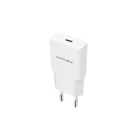nanocable cargador usb-c/pd 30w, blanco