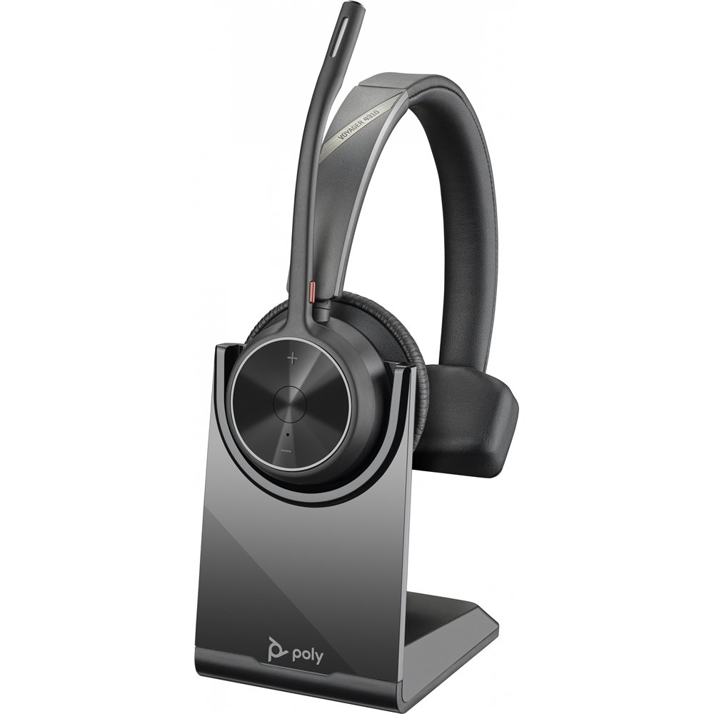 poly auriculares voyager 4310 con base de carga