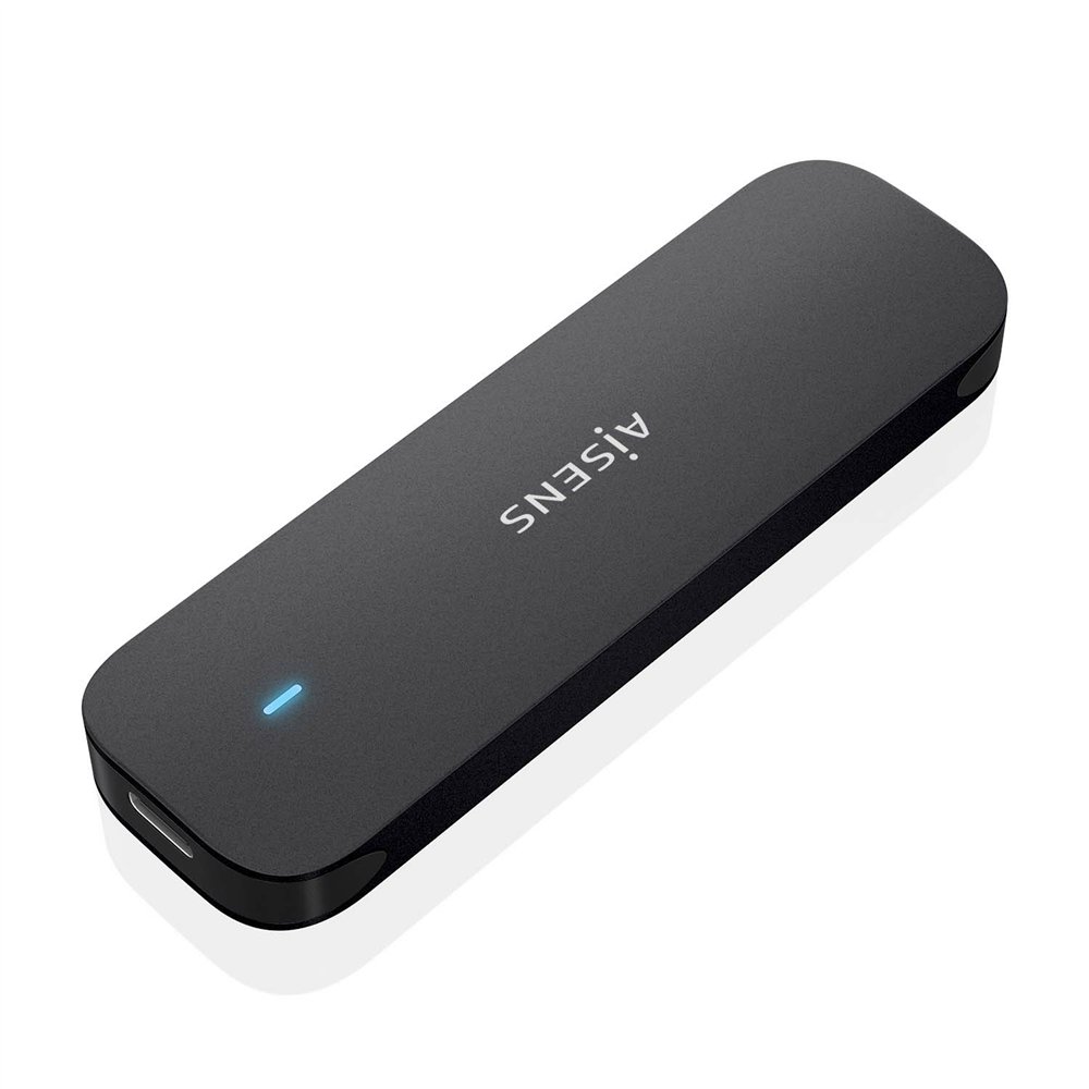 aisens caja externa m.2 (ngff) asm2-024b nvme a usb3.2 gen2, negra