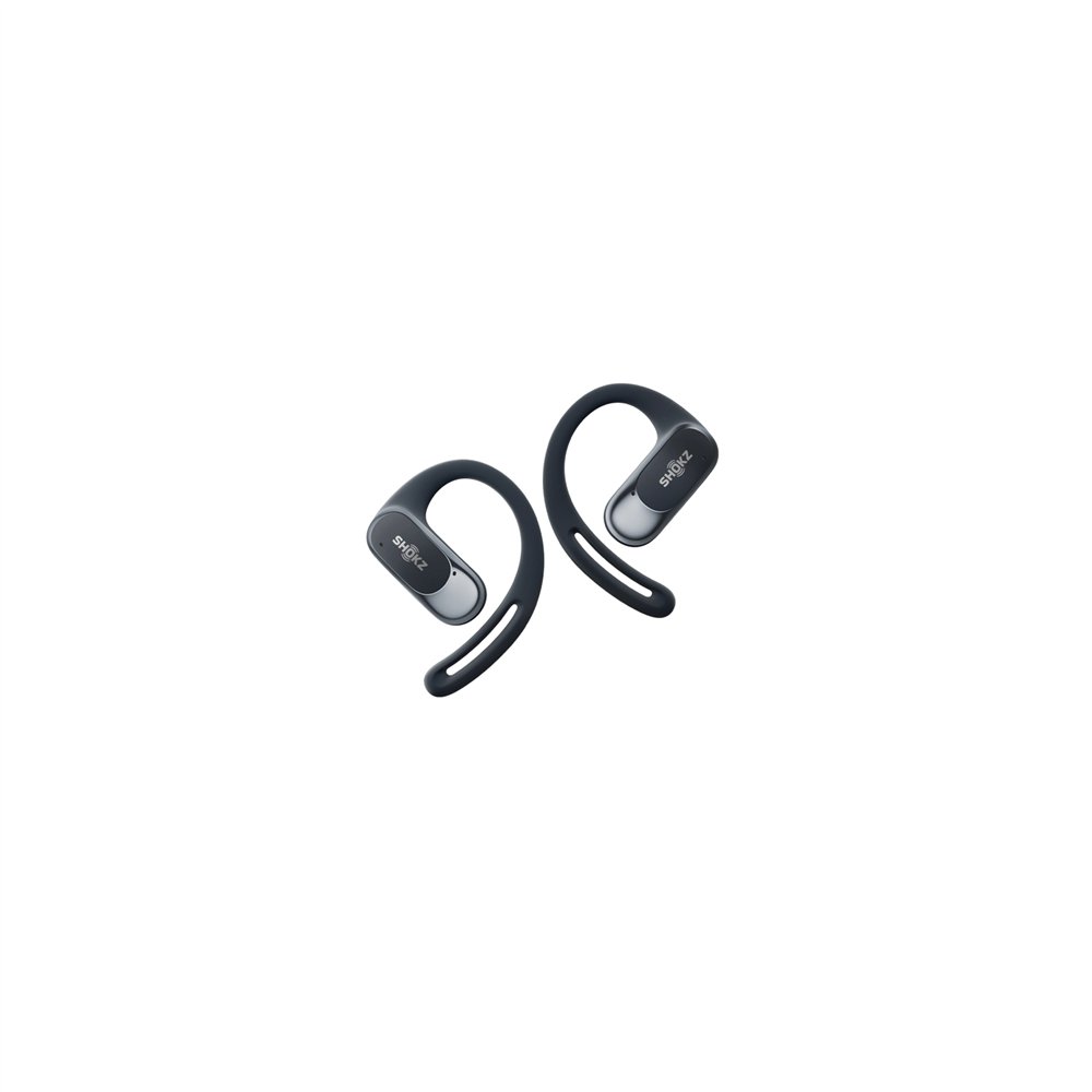 shokz openfit air auriculares inalámbrico gancho de oreja llamadas/música/deporte/uso diario bluetooth negro