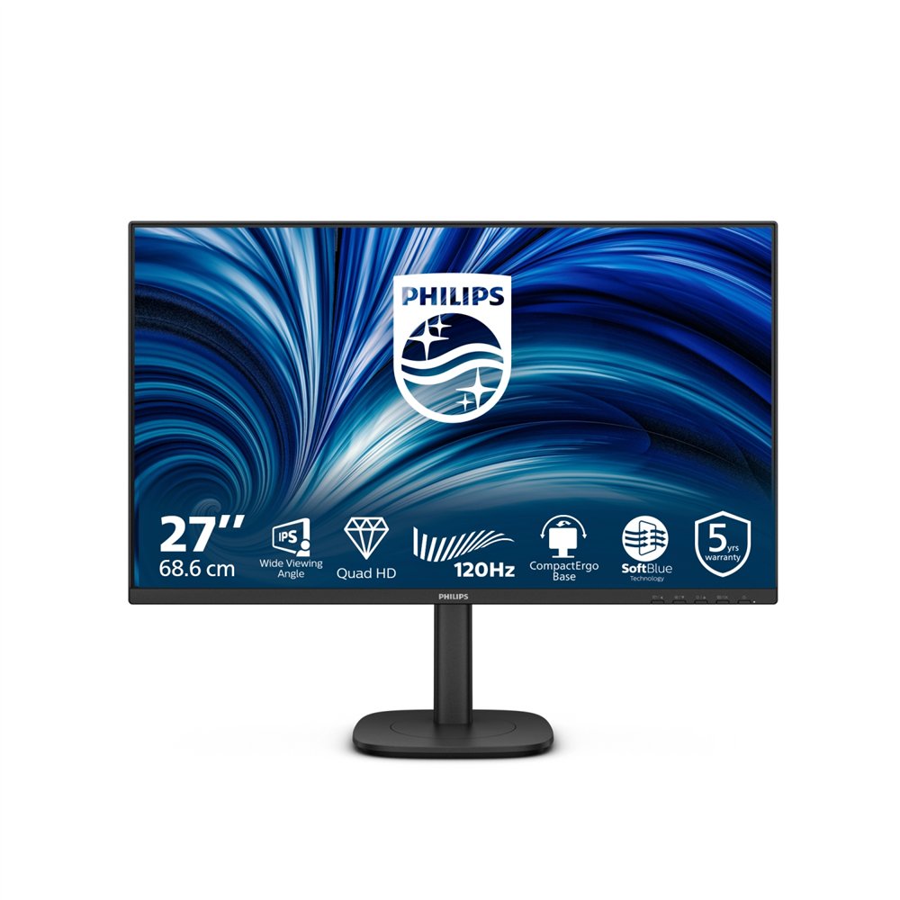 philips 27b2n3500j/00 pantalla para pc 68,6 cm (27") 2560 x 1440 pixeles 2k lcd negro