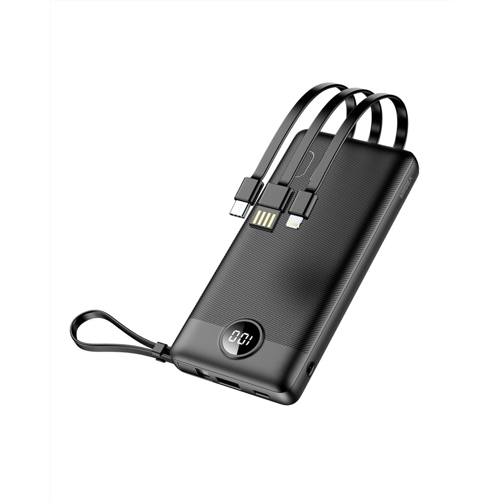 veger c20 vg-w2047 powerbank 20000mah with cables bulit-in