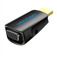 adaptador conversor vention hdmi/m a vga/h audio jack 3.5 black