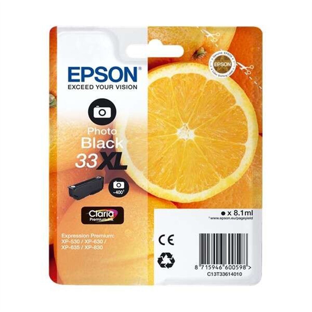 tinta epson c13t33614012 photo black xl 33xl