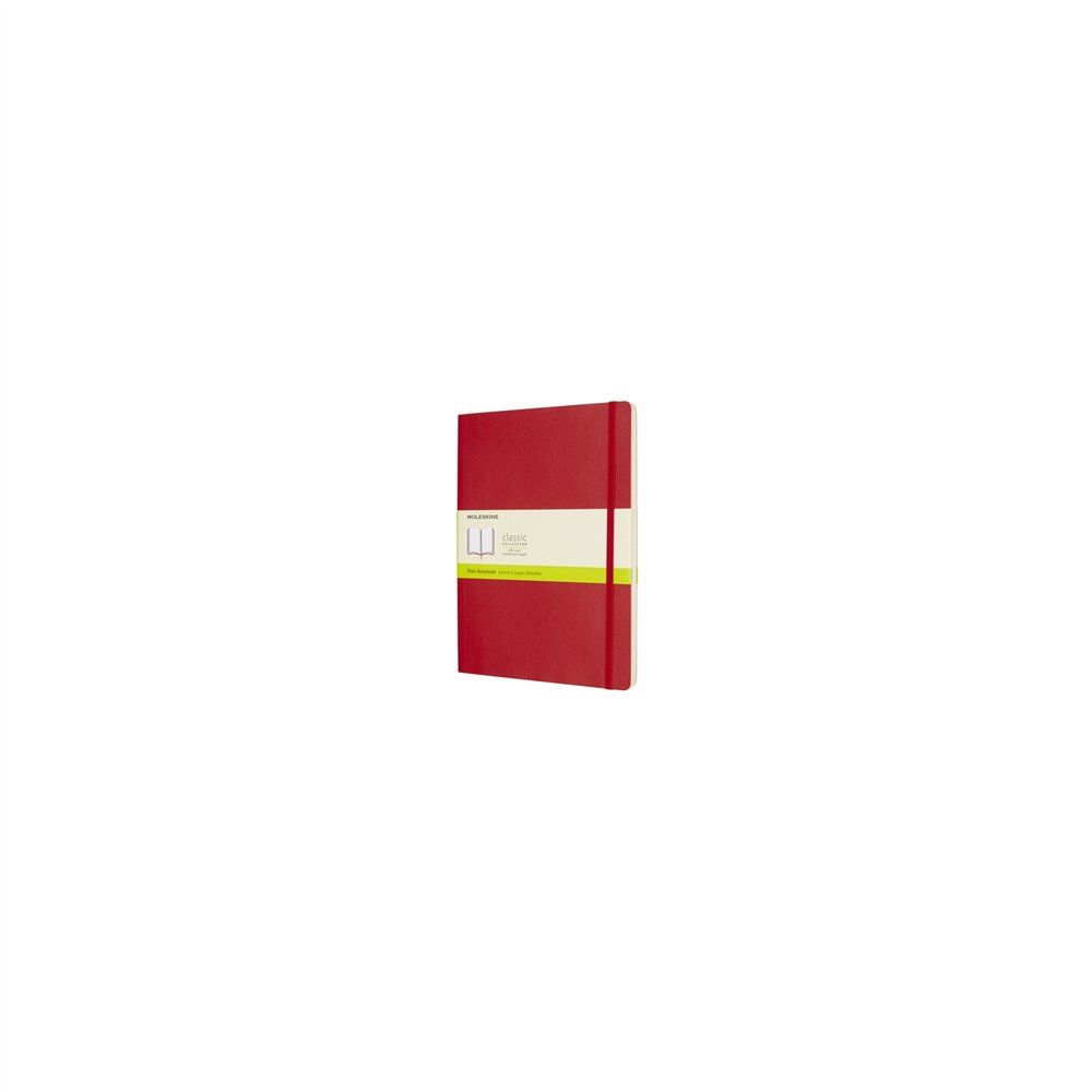 libreta clasica moleskine tapa blanda rojo escarlata xl qp623f2