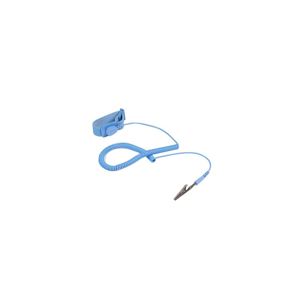startech.com sws100 pulsera antiestática con cable a tierra - brazalete antiestático con protección esd azul